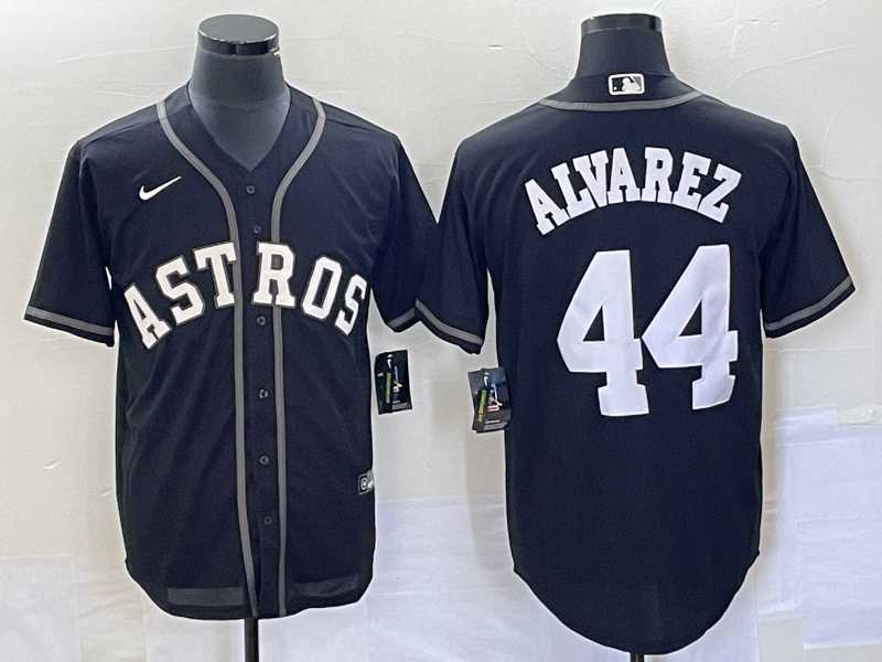 Men%27s Houston Astros #44 Yordan Alvarez Black Cool Base Stitched Baseball Jersey->los angeles angels->MLB Jersey